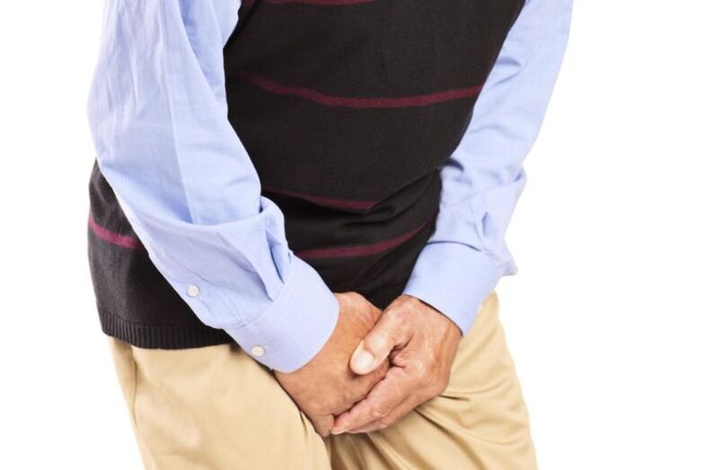 La douleur piquante dans la région génitale est le principal symptôme de la prostatite
